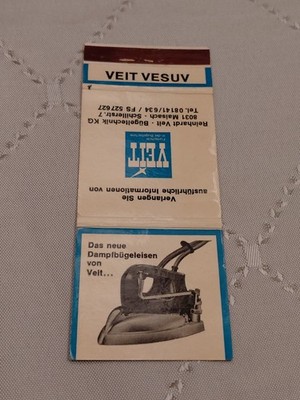 Streichholzheftchen, Reinhardt Veit, Bügeltechnik KG, 8031 Maisach