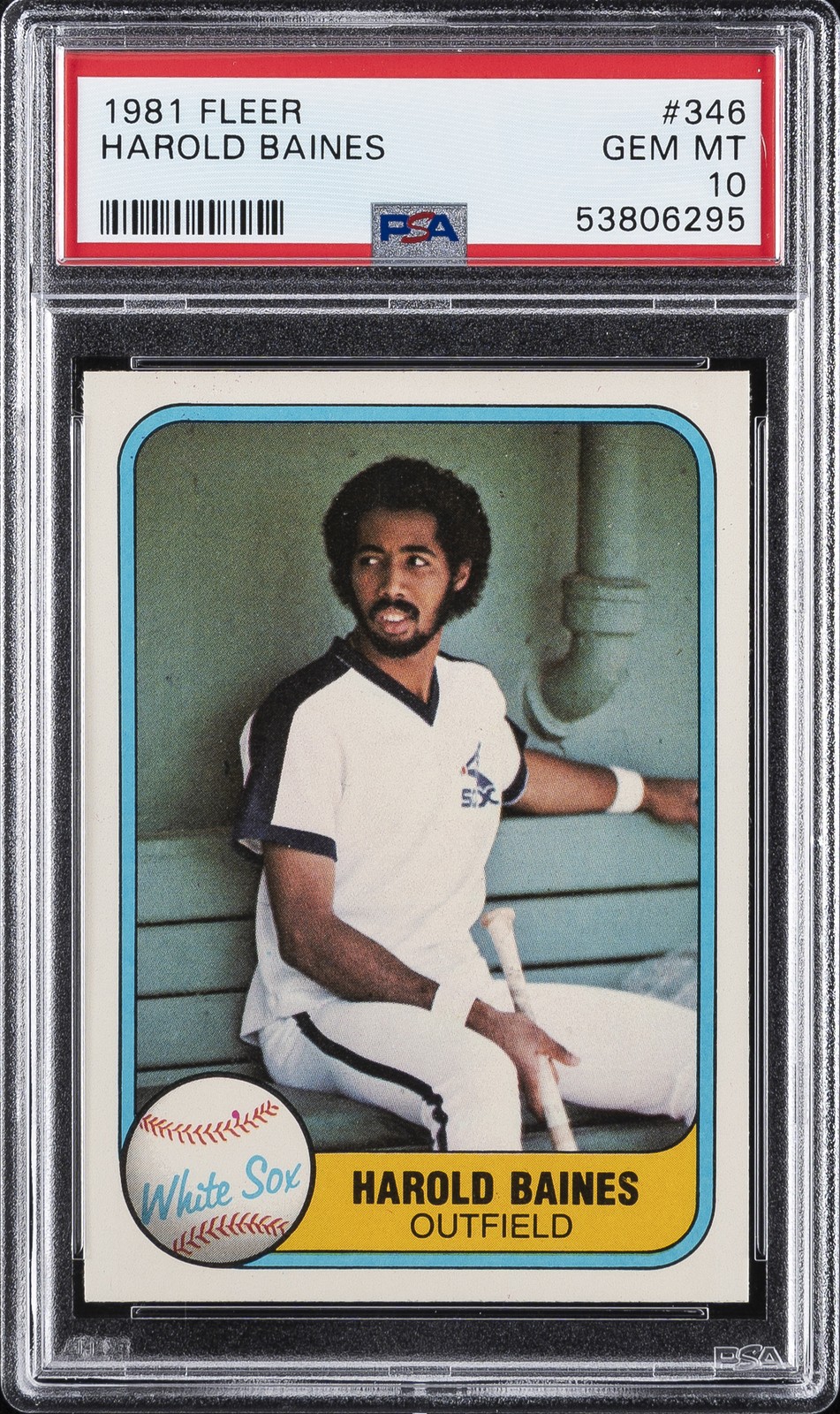 1981 FLEER #346 HAROLD BAINES ROOKIE RC PSA 10
