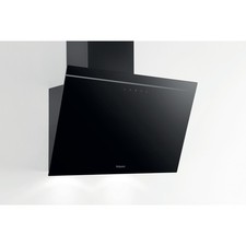 Hotpoint 60cm Angled Chimney Hood - Black PHVP62FLTK