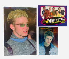 NSYNC 3-Piece Set 4x6 Justin Photo + Backstage Pass + Trading Card #17 (2000)