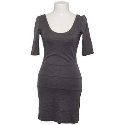 H&M, Kleid, Größe: 38, Grau, Elasthan/Polyester/Viskose, Einfarbig, Damen #dUG