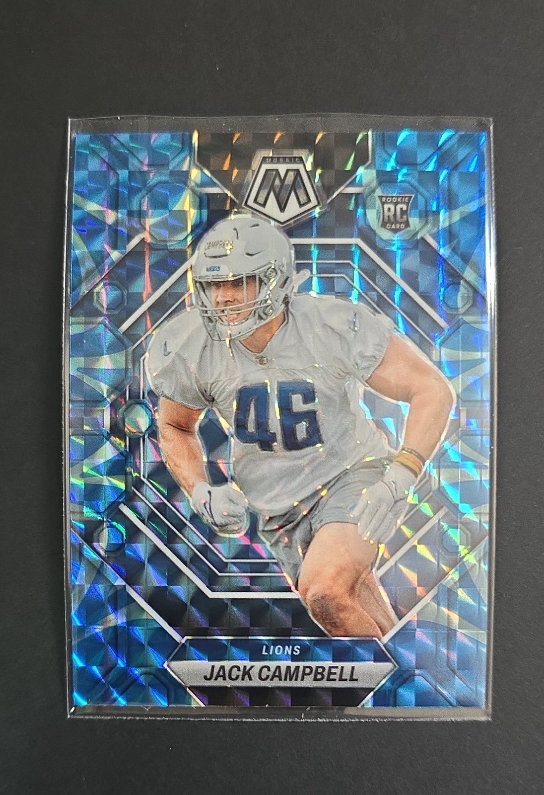 2023 Panini Mosaic - Rookies Jack Campbell #323 Reactive Blue Mosaic Prizm (RC)
