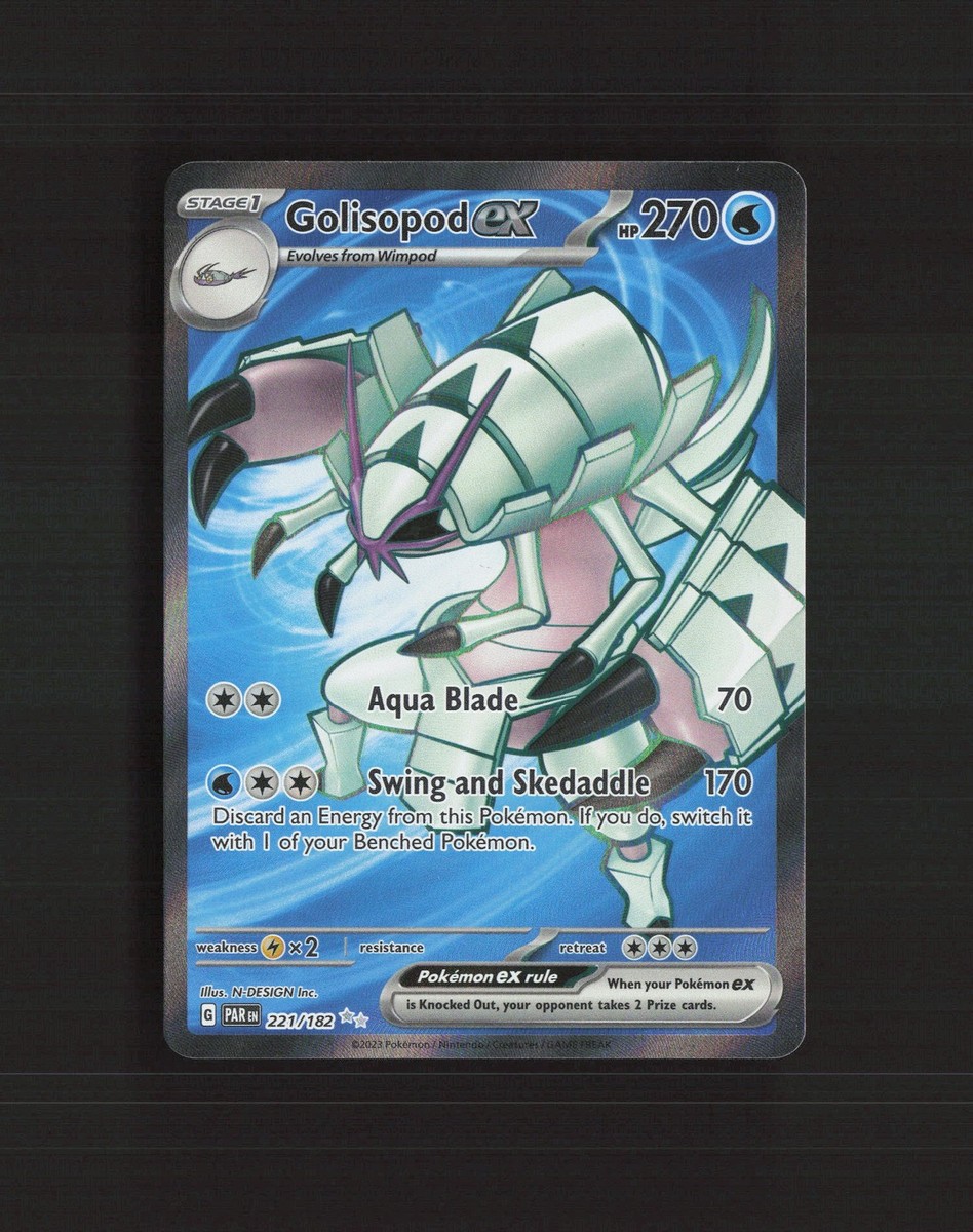 Golisopod ex 221/182 Paradox Rift Full Art Ultra Rare Holo Pokemon Card LP+