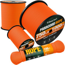 Paracord Rope 750 Lb - 100Ft 5/32" Parachute Cord 4MM 12-Strand Para Cord - Heav