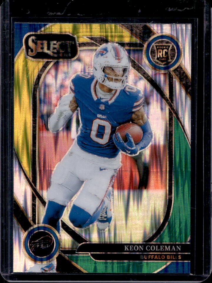 2024 Select Keon Coleman Yellow Green Shock Prizm Club Level RC #280