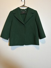 Talbots Forest Green 100 Wool Blazer Jacket Size 4P Workwear Old Money Preppy