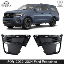 Front Fog Lights Cover Textured Left & Right Side For 2022-2024 Ford Expediton