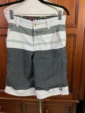 Tony Hawk Boys Hybrid Short Size 10 Gray And White Pockets Button Lknw As Pictur