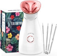 Facial Steamer Nano Ionic: Face Steamer Deep Cleaning Unclogs Pores