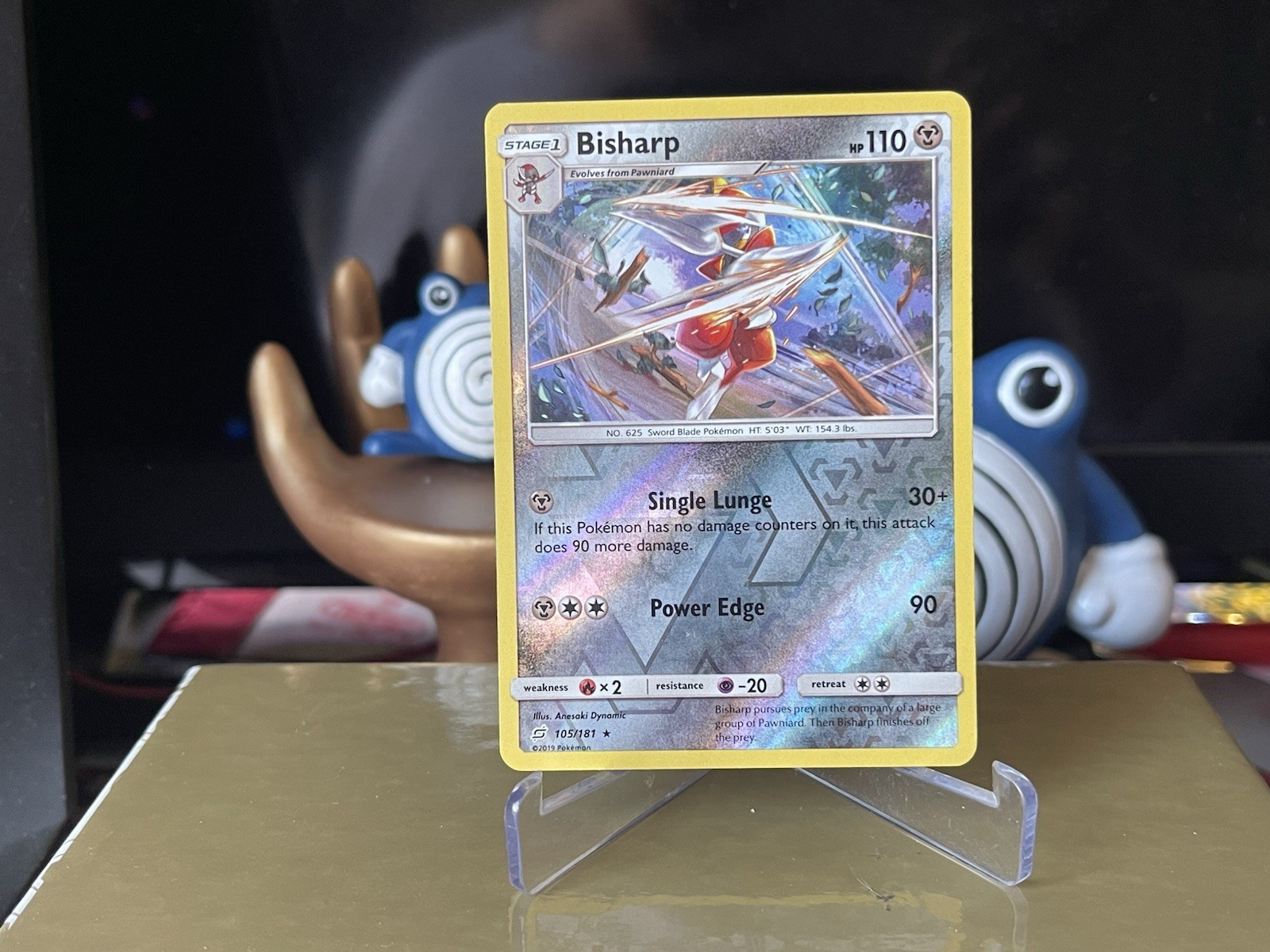 Bisharp 105/181 Sun & Moon Team Up Reverse Holo Pokemon Card NM
