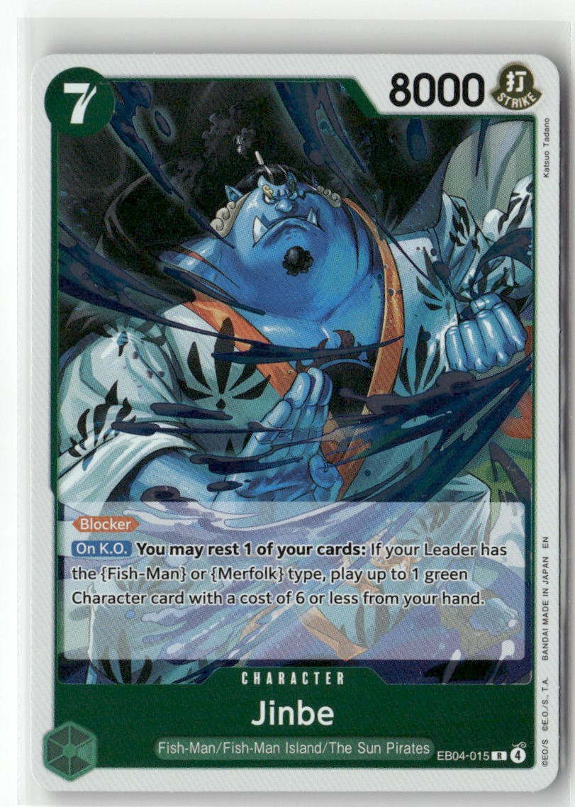 One Piece Jinbe - R The Azure Sea's Seven EB04-015 Foil NM | eBay