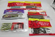 mix lot 6 pack Bate, custom lures, Berkley power bait, Big bite baits Gary Yamam