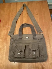 Thinkgeek Handbag Of Holding Brownish Olive Canvas Silver Hardware GUC RARE