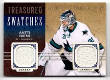 2014-15 Artifacts Treasured Swatches Jerseys Blue Antti Niemi Jersey San Jose