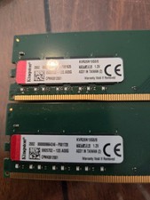  Pack of 2  Kingston ValueRAM DIMM 8 GB DDR4-2666 RAM KVR26N19S8/8 