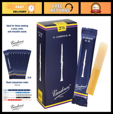 Bb Clarinet Reeds Strength 2.5 - Traditional Style, Box of 10, High Quality