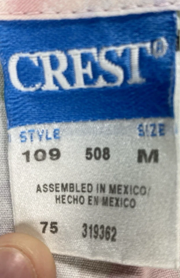 Medium Multi-Colored Flower Patterned Crest Scrub Top - Image 2 of 4