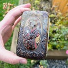 Antique Japanese Pressed Faux Tortoiseshell Geisha Cigar case Meiji Cigarette