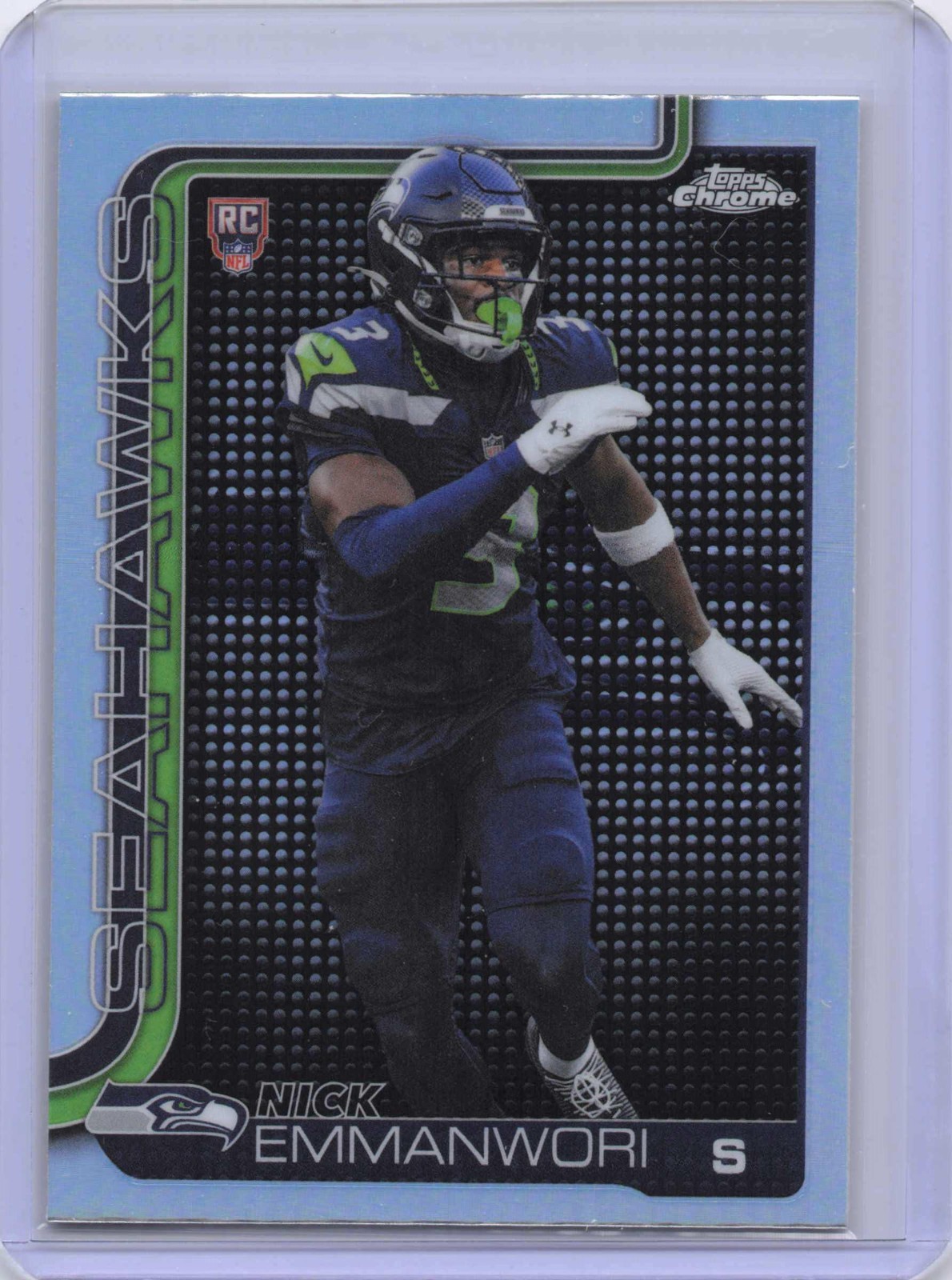 2025 Topps Chrome Nick Emmanwori LightBoard Logo Refractor #348 RC SSP CASE HIT!
