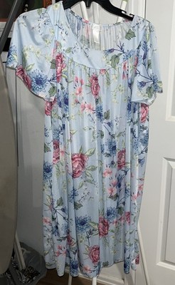 Adonna Polyester Flower Nightgown  Soft  Lounge Sz M No Pockets