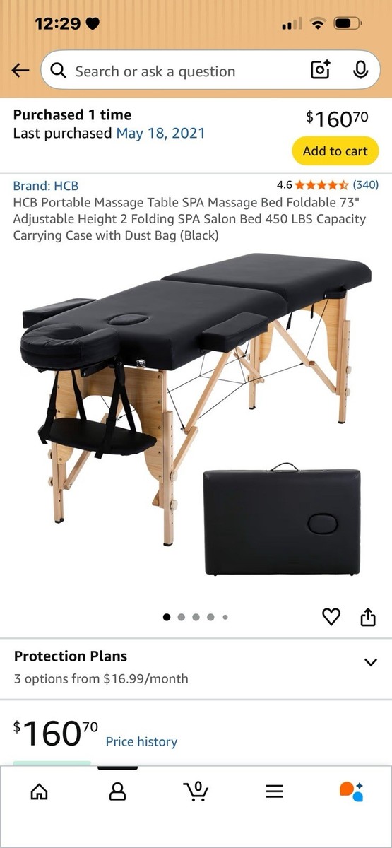 MASA BLACK CAMP② HCB Portable Foldable Massage Table 73