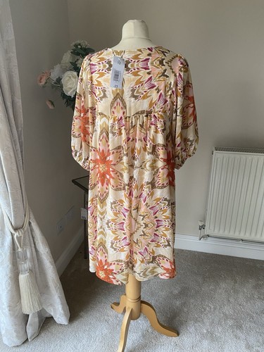 Papaya Spring Lined Floral Floaty Chiffon Summer Dress Size 12 BNWT RRP £23 - Picture 4 of 5