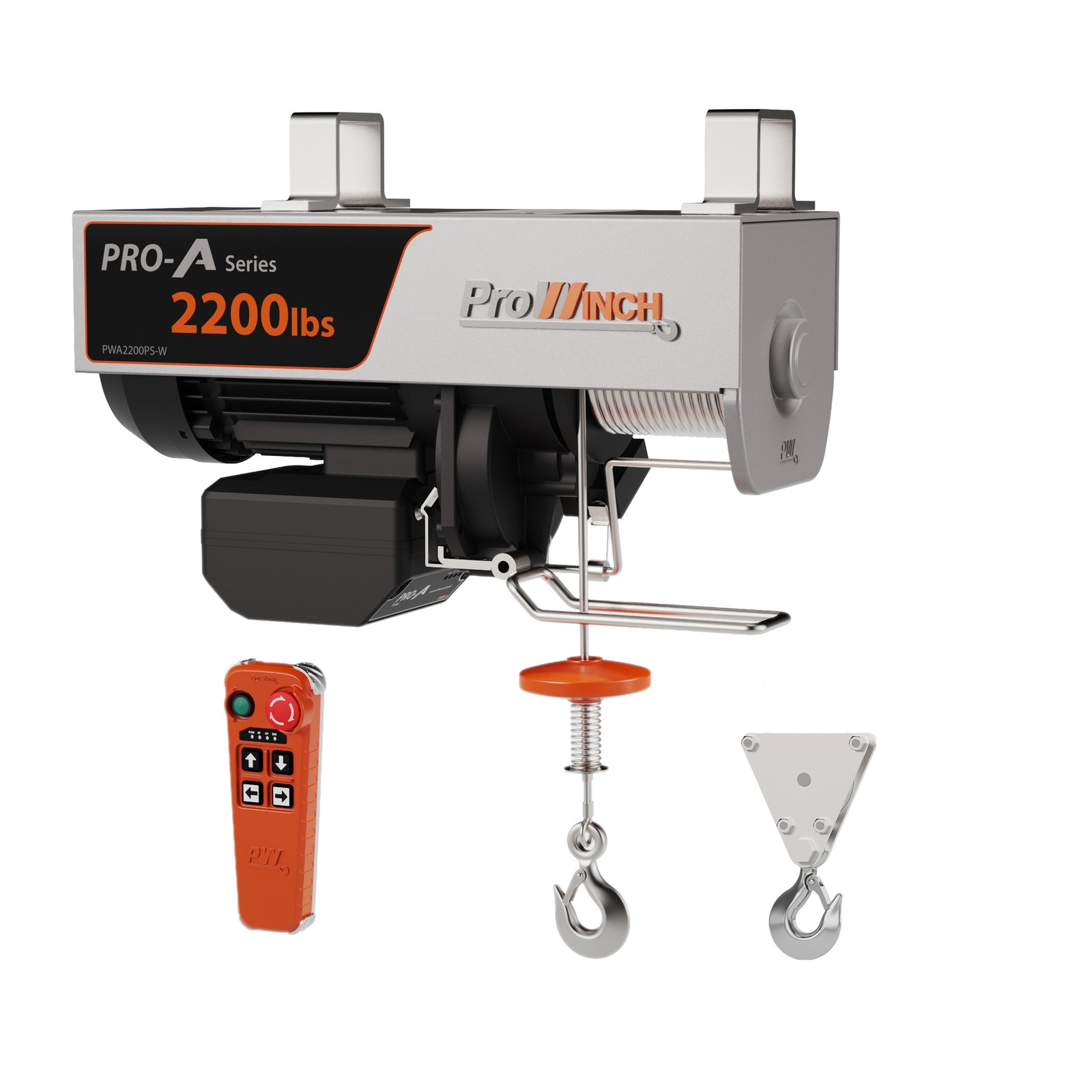 1 ton 2200 lb 110V Pro-A Series Electric Wire Rope Hoist 40ft. Wireless Prowinch