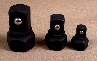 3 PC Square Drive Socket Caps Set - Hex 7/16'', 9/16'' & 3/4'' to 1/4'', 3/8'' & 1/2''