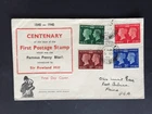 T GB 1940 SAMP CENENARY SET ON ILLUSTRATED FIRST DAY COVER TO USA