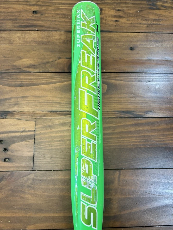 Bate de softbol Miken Super Freak Green Highlighter 2020 27 OZ Supermax USSSA 220 Foto 3 de 4