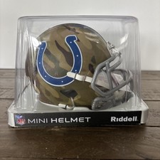 Jonathan Taylor Signed Auto Mini Helmet Camo Speed Blue Ink JSA Witnessed 