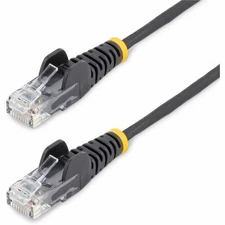 StarTech.com 30ft Black Slim CAT6 Ethernet Cable, Slim Snagless RJ45, UTP, LSZH,