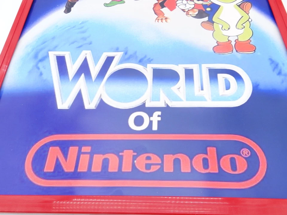 Altes World of Nintendo Mario Zelda Werbung Poster 40x60cm Vintage Rahmen 80er - Bild 4 von 4