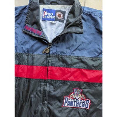 Florida Panthers 90s PRO PLAYER windbreaker jacket XL black red