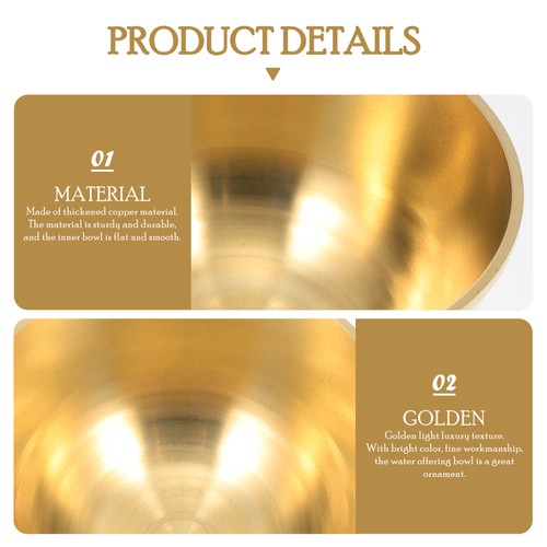 Goldene Reiss Chale Ornamente Buddhistische Wasseropferschale Dekoration - Bild 8 von 11