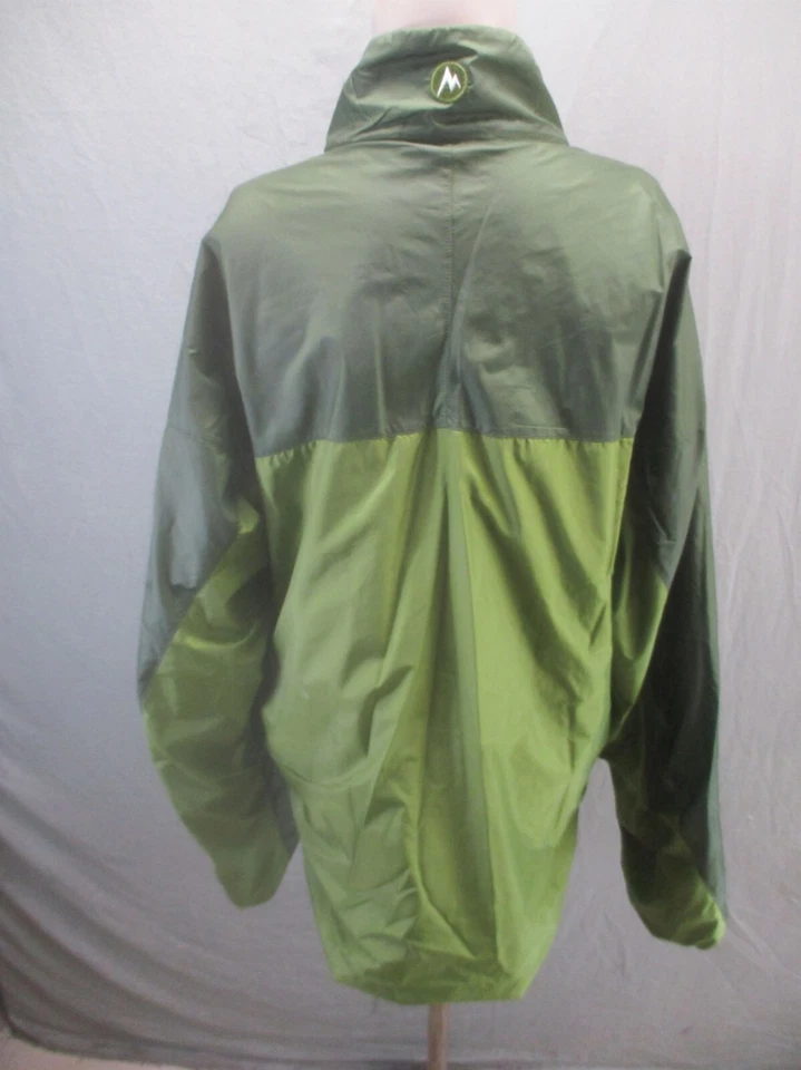MARMOT Talla XL Para Hombres Verde Cremallera Completa Soporte Cuello Bolsillo Cortavientos Atlético 465 Foto 4 de 4