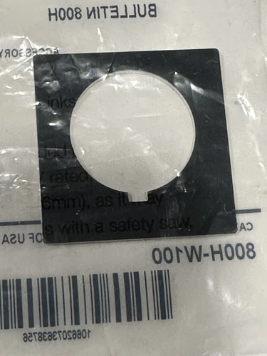 Allen Bradley 800H-W100D Legend Plate Gray - Factory Sealed