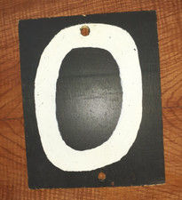 Hand made cricket scoreboard numbers 0&9  8 - 10 inches   (B)