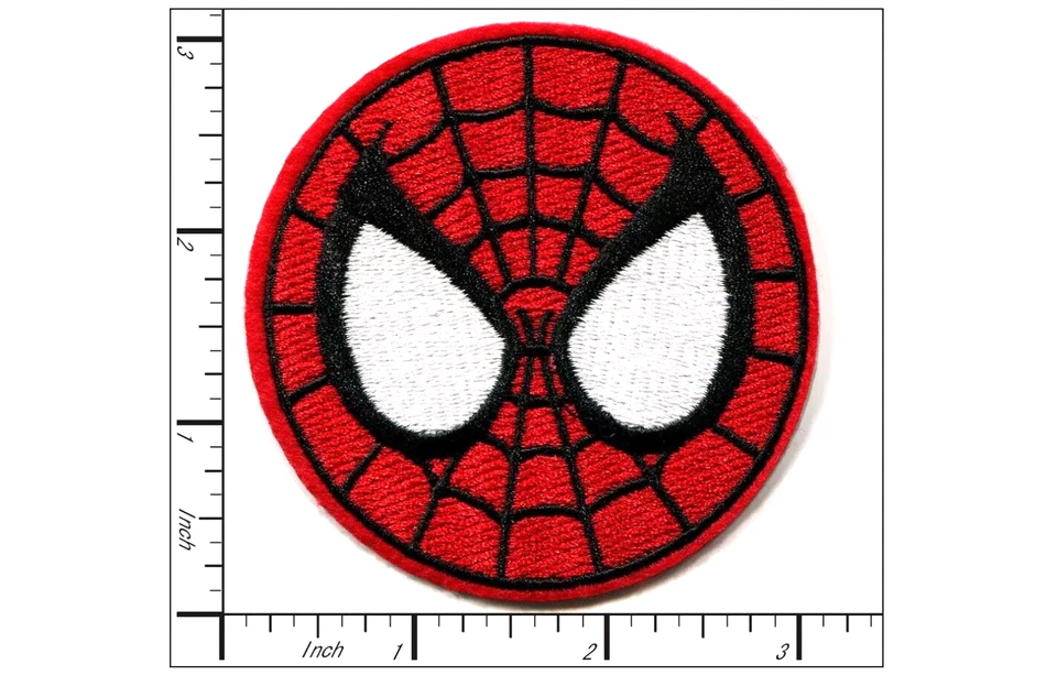Patch bordado rosto do Homem-Aranha – Patch icônico de ferro de super-herói - Imagem 2 de 2