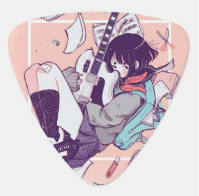 Guitar pick 351 standard Bass triangle dunlop tortex celluloid anime art