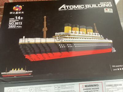 Titanic Atomic Building  Blocks Ship Boat Model 3800 pieces