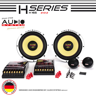 Audio System H165 EVO2 Helon 2-Wege Lautsprecher 2Ohm HS25 FWX AX165-2 Woofer SQ