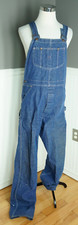 Vintage Sears Roebucks Overalls Blue Denim Jean Carpenter Bibs Grunge Stains 38