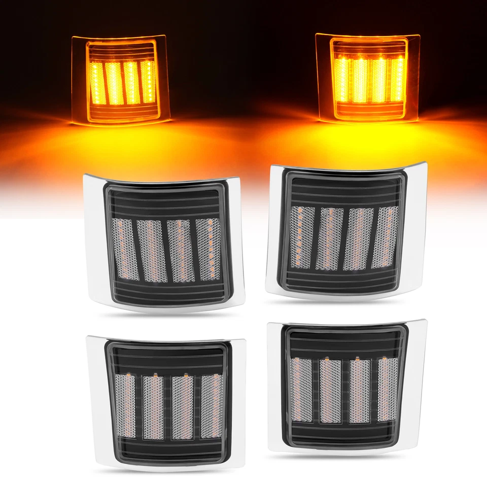 Lámpara de luces LED secuenciales laterales de esquina para Chevy C/K 1500 2500 3500 94-98 Foto 2 de 4