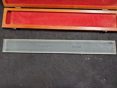 Jones and Lamson 14'' Machinist Tool Ruler w/ Box