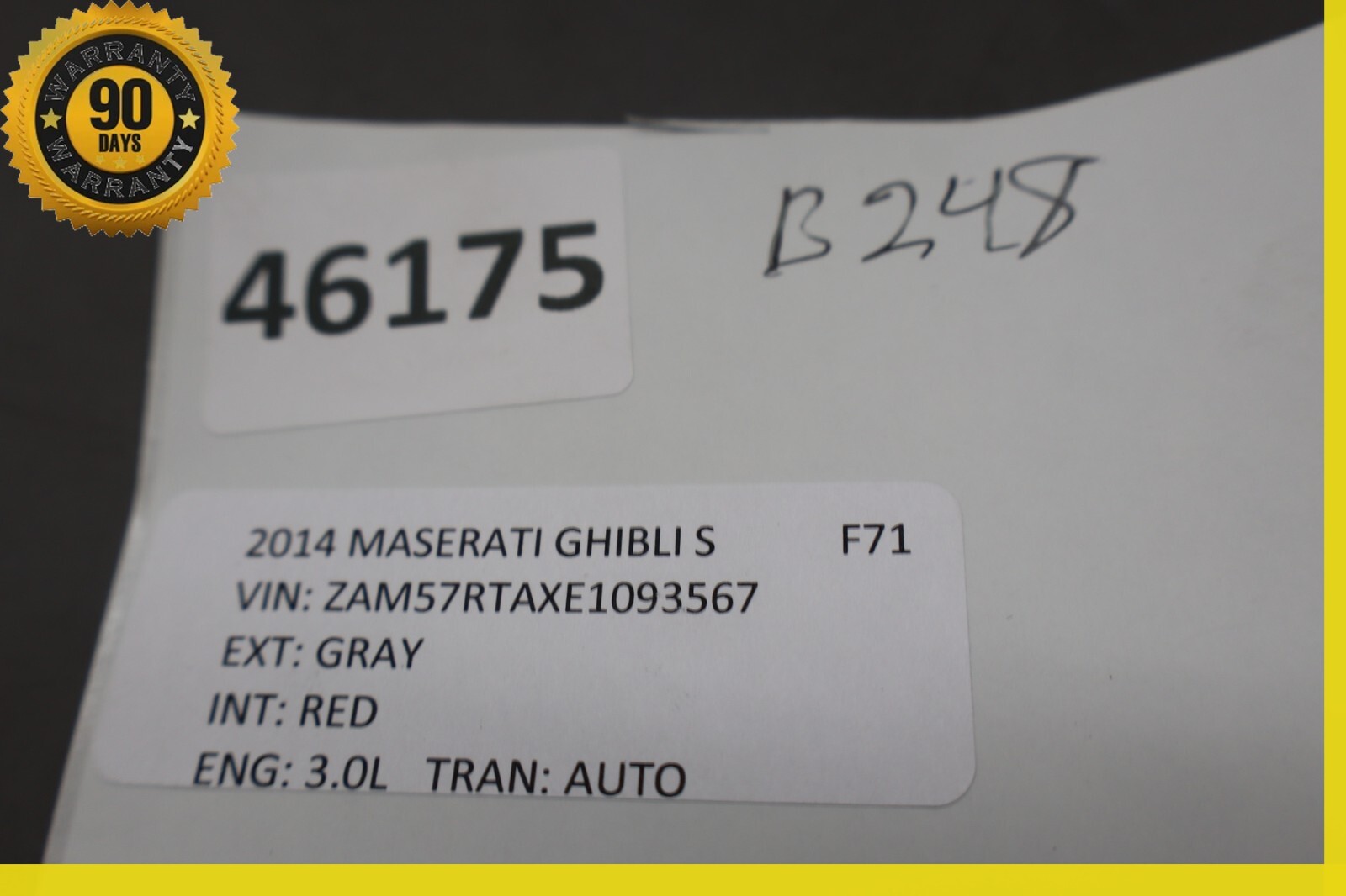Maserati Ghibli 2014-2017 Trim cover Black P/N 670011184