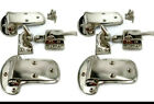 <!--F#f_0-->2 rare ICE BOX CATCH lever 4 HINGES SILVER old style solid brass heavy offset B<!--F/-->