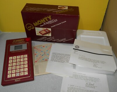 Ritam 1982 Monty Plays Scrabble Brand Crossword Game Portable Computer Console 