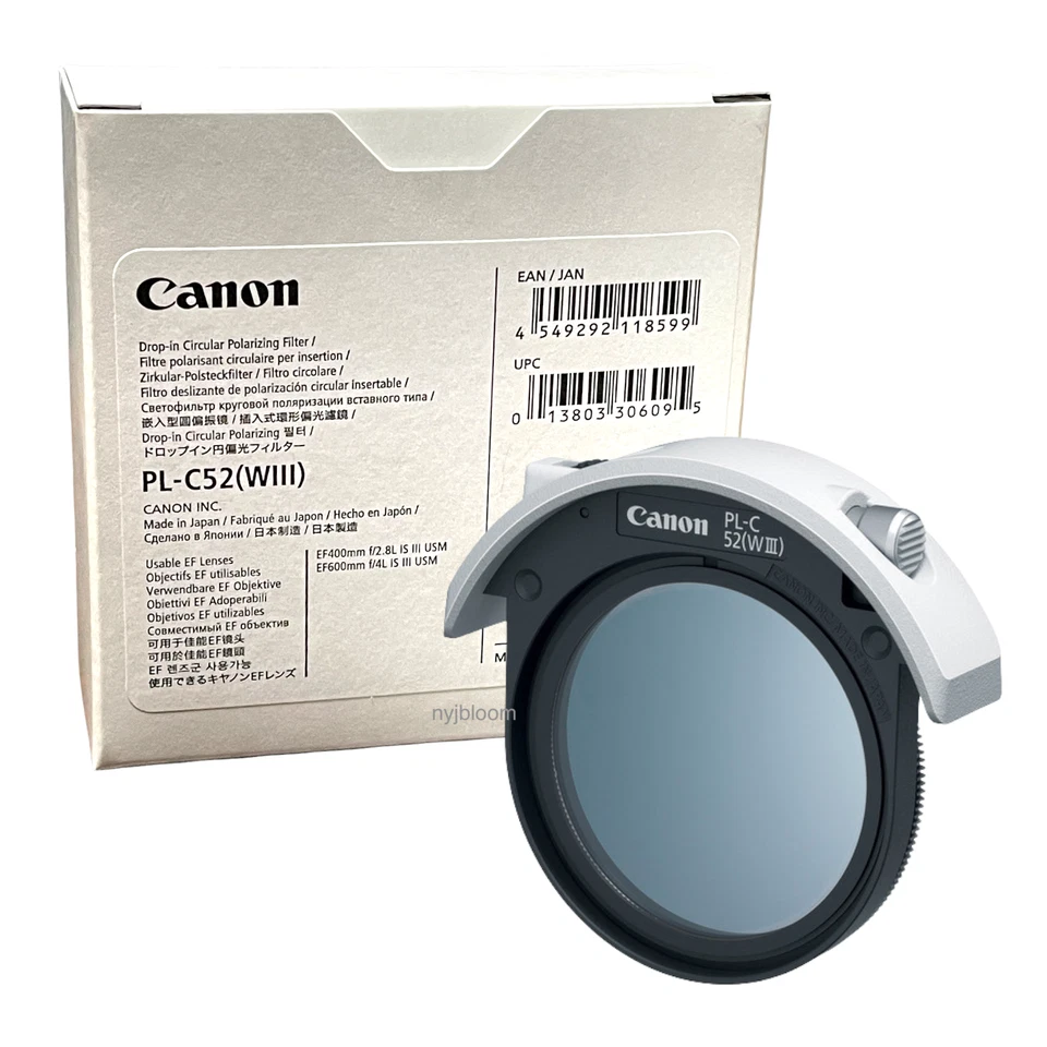 New CANON PL-C52 (WIII) Drop-In Circular Polarizing Filter - Image 4 of 4