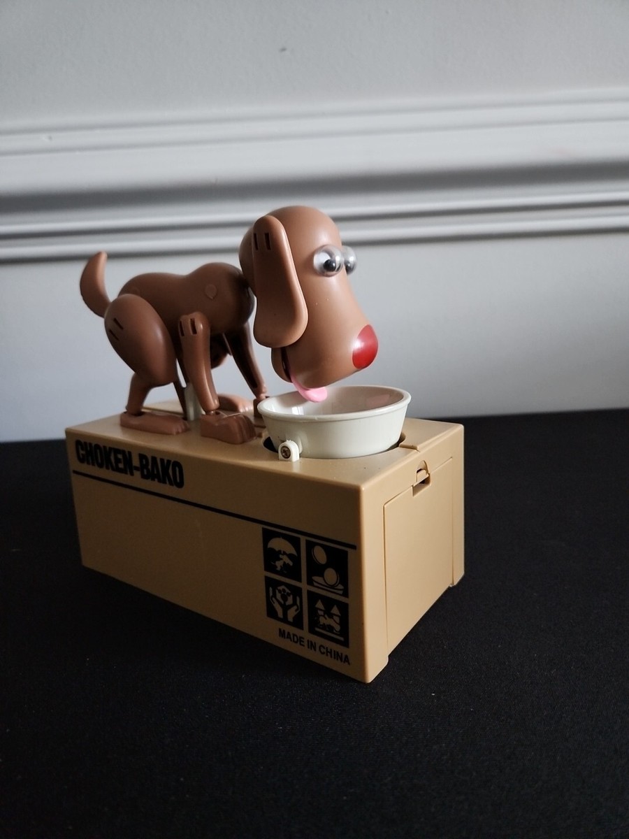 Dog Coin Bank Animated Robotic Puppy Battery Operated Tested Works  Choken-Bako